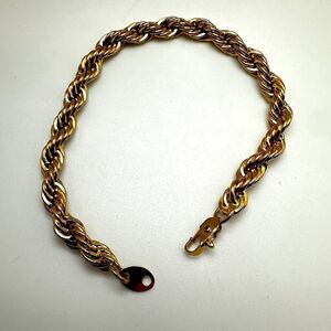 Unisex 7.25" 14k yellow gold plated, 5mm thick rope chain bracelet!